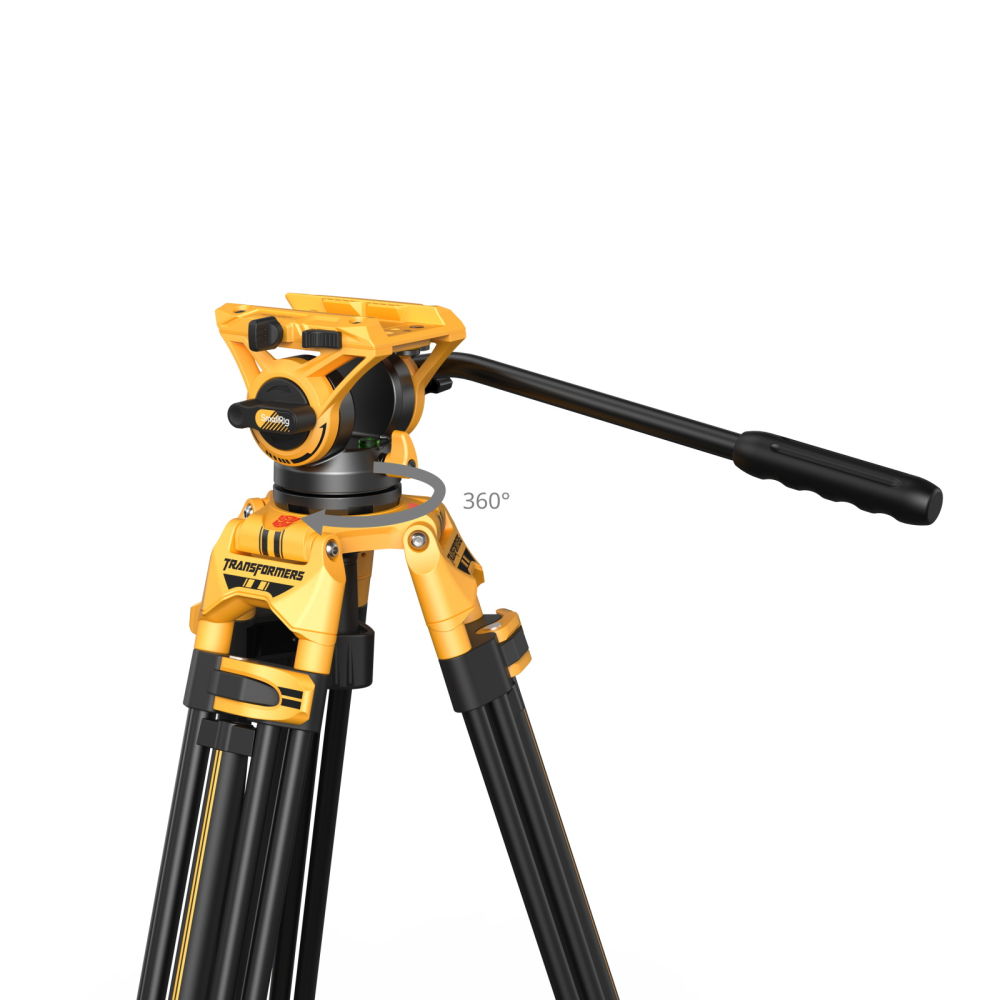 SmallRig  5523 Video Tripod with Heavy-Duty Fluid Head AD-01 (BumbleBee Edition） [2]