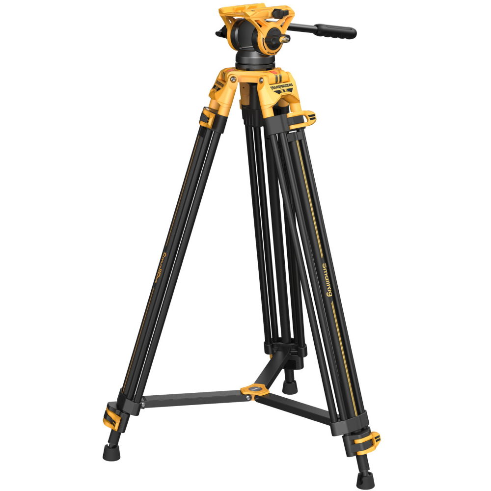 SmallRig  5523 Video Tripod with Heavy-Duty Fluid Head AD-01 (BumbleBee Edition） [1]