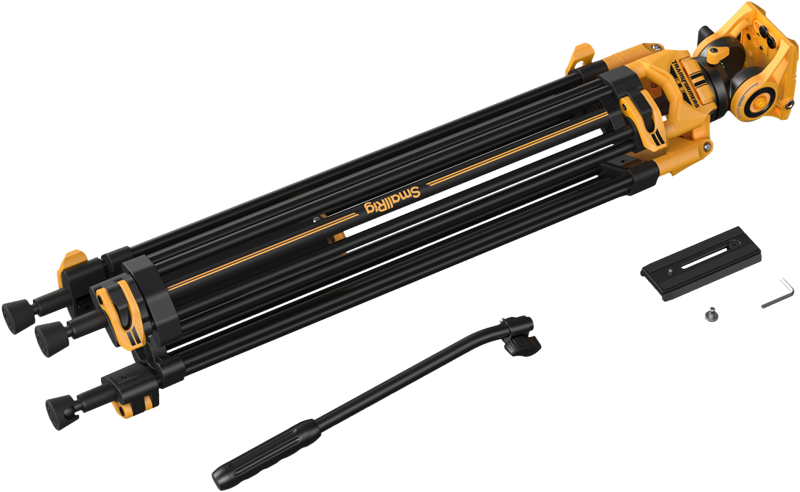 SmallRig  5523 Video Tripod with Heavy-Duty Fluid Head AD-01 (BumbleBee Edition） [4]