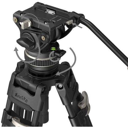 SmallRig AD-100 FreeBlazer Kit trepied video cu cap fluid heavy-duty carbon [4]