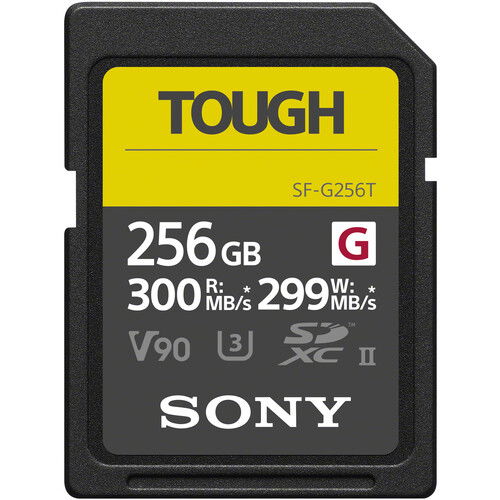 Sony  256GB SF-G Tough Card Memorie SDXC Class10 300MB/s UHS-II V90 [1]