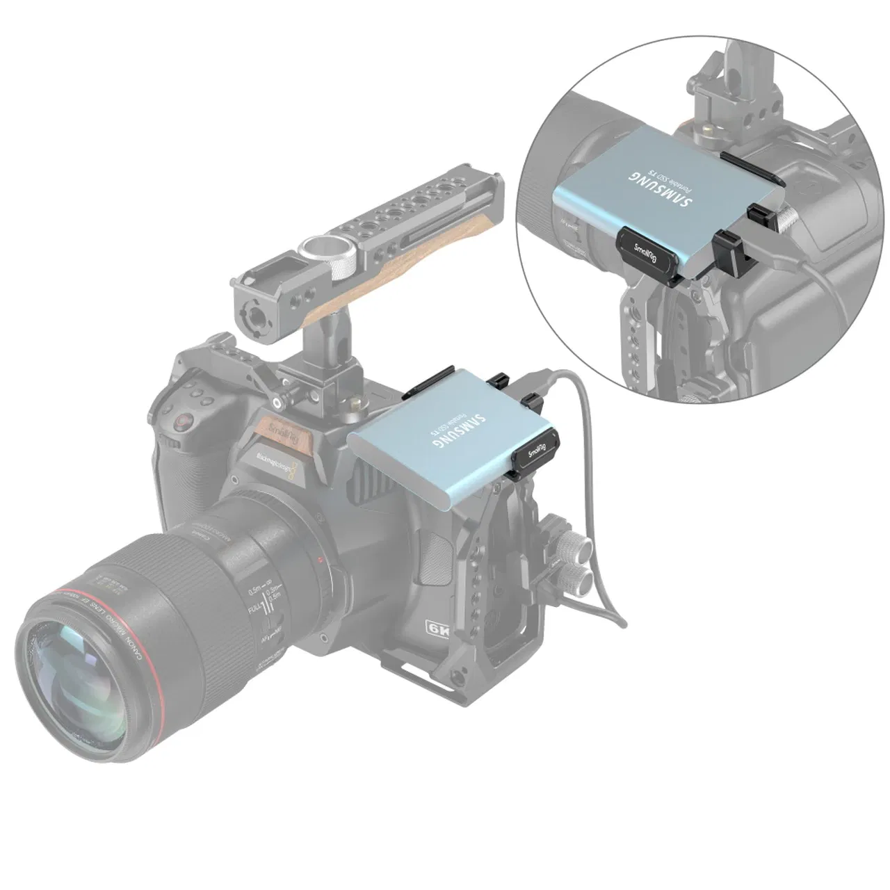  SmallRig 3272 Suport SSD T5 / T7 pentru BMPCC 6K PRO [4]