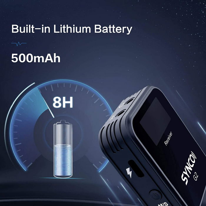 Synco G2 (A2) Lavaliera Wireless Dubla cu microfon incorporat [11]