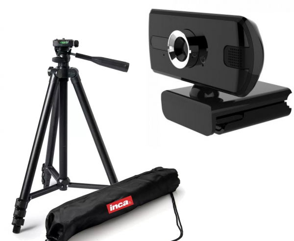 Kit lector Camera Web Full HD 1080 USB 2MP cu microfon si trepied [1]