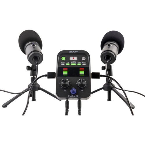 Zoom PodTrak P2 recorder portabil cu doua intrari USB pentru podcast [9]