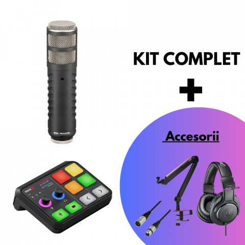 Echipamente audio - Kit Streamer Pro: Rode Procaster + Streamer X