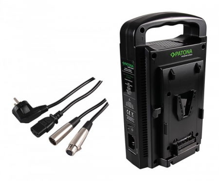 Incarcatoare dedicate - Patona Incarcator Dual V-Mount Sony cu 4-pin XLR