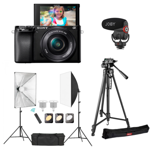 Aparate foto Mirrorless - Sony A6100 kit 16-50mm 4K kit creator continut
