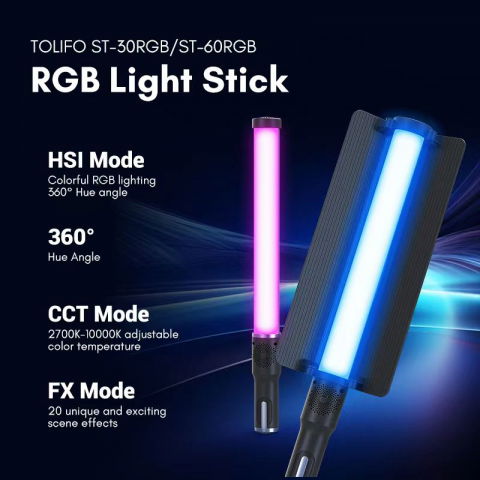 TOLIFO Lampa LED TUBE RGB 60W [2]