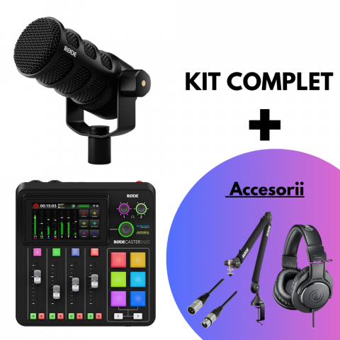 Echipamente audio - Kit Streaming RODE: Podmic USB + Rodecaster DUO