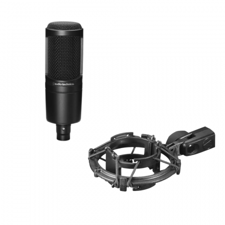 Microfoane - Audio-Technica AT2020 Microfon XLR de studio + AT8458a suport anti-soc pentru microfon