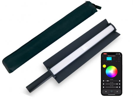 Lumini foto-video - Bagheta LED 30W Bicolor 2500-9900K /RGB 73cm cu acumulator incorporat 5200mAh