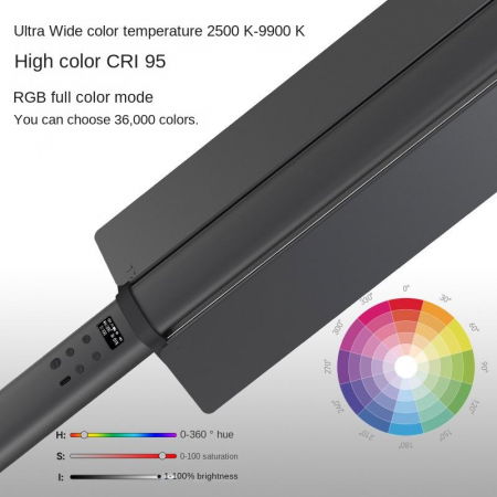 Bagheta LED 30W Bicolor 2500-9900K /RGB 73cm cu acumulator incorporat 5200mAh [4]