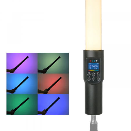 Bagheta LED Bicolor 13W 3000-6500K /RGB 50cm cu acumulator 4600mAh [4]