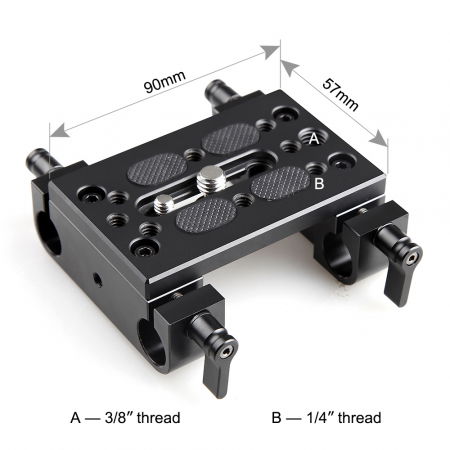 Baseplate SmallRig cu clema duala pentru tija de 15 mm 1775 [2]