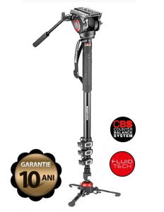 Monopiede video fluide - Manfrotto MVMXPRO500 monopied video cu baza Fluidtech