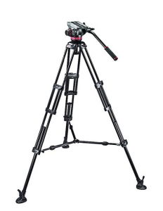 Manfrotto MVH502A,546BK Kit trepied video fluid cu spreader la mijloc [1]