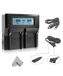 Acumulatori dedicati - Digital Power Incarcator dual LCD compatibil Acumulator Panasonic DMW-BLF19