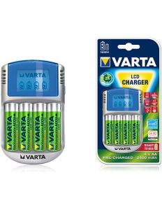 Accesorii aparate foto - Incarcator Varta LCD 57070 + 4 acumulatori Varta 2600mah