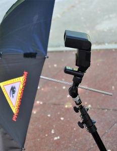 Manfrotto Smart Tilt suport umbrela cu patina pentru blitz [4]
