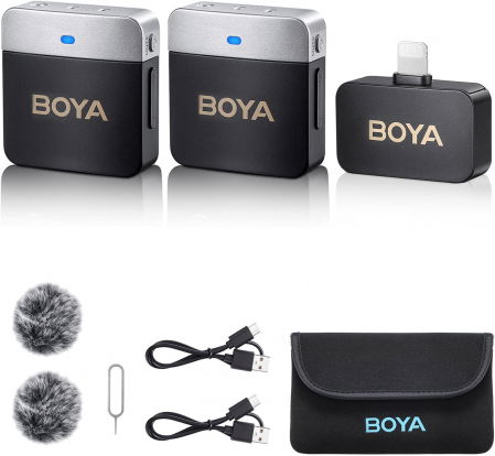 Boya BY-M1V6 lavaliera wireless dubla pentru iOS [1]
