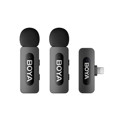 Lavaliere - Boya BY-V2 Sistem de microfon wireless dubla ultracompacta pentru iOS (lightning)