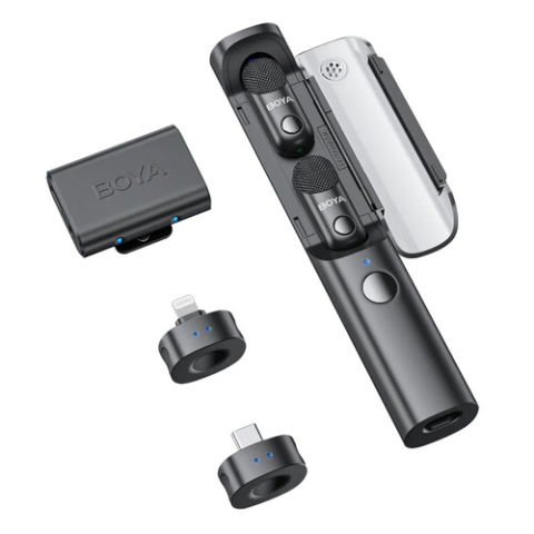 Lavaliere - Boya Magic sistem de microfoane wireless 3 in 1, 2.4 GHz (USB-C, lightning)