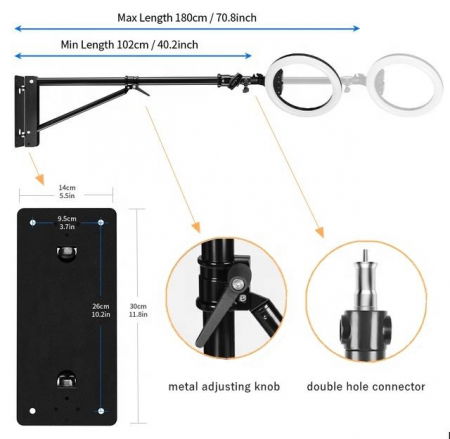 Brat telescopic de perete 90-180cm [1]