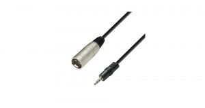 Cabluri si adaptoare microfoane - Adam Hall stereo TRS 3.5 Tata - XLR Tata 1m