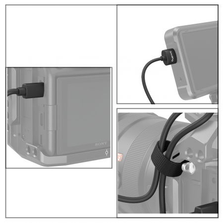 Cablu Full HDMI - Micro HDMI 4K Ultra Slim SmallRig (D la A) 55 cm [3]