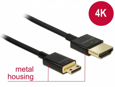 CABLU HDMI LA MINI HDMI-C T-T 3D 4K 1M SLIM PREMIUM [1]