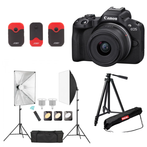 Aparate foto Mirrorless - Canon EOS R50 cu Obiectiv RF-S 18-45mm Kit creator continut