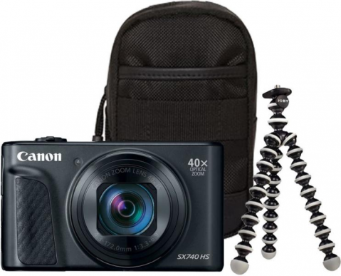 Aparate foto compact - Canon PowerShot SX740 HS + minitrepied si geanta