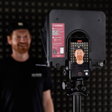 Caruba Teleprompter pentru smartphone si tableta de maxim 20cm [18]