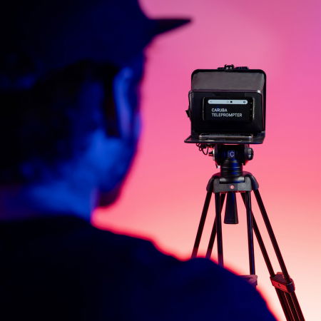 Caruba Teleprompter pentru smartphone si tableta de maxim 20cm [3]