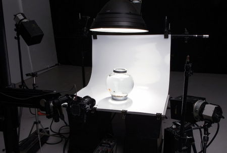 Accesorii de studio - Colorama fundal alb gloss Super White din PVC  pentru fotografia de produs