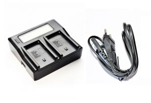 Incarcatoare dedicate - Digital Power Incarcator dual LCD compatibil Acumulator Sony NP-FP50