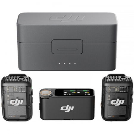 Lavaliere - DJI Mic 2 Sistem de microfon wireless dual compact pentru 2 persoane (2,4 GHz)