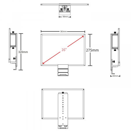 Feelworld TP16 Teleprompter universal 16inch [6]