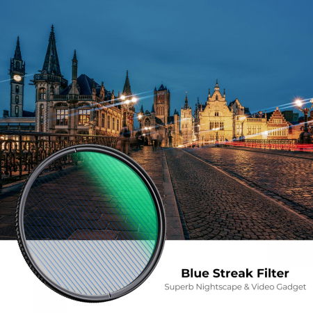 K&F Concept Filtru Blue Streak Nano-X Efect Anamorphic 72mm [1]