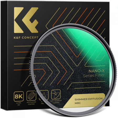 Filtre filet - K&F Concept Filtru Shimmer Diffusion Nano-X Efect Cinematic 77mm