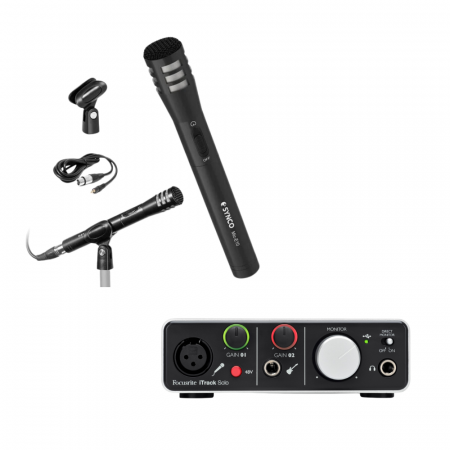 Interfete/mixere audio - Focusrite iTrack Solo Lightning + microfon XLR + brat