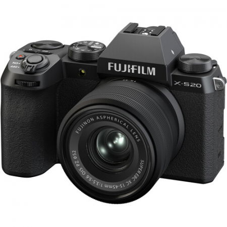 Aparate foto Mirrorless - Fujifilm X-S20 Kit Aparat Foto Mirrorless XC 15-45 mm F/3,5-5,6 OIS PZ (Negru)