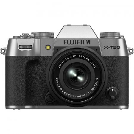 Aparate foto Mirrorless - Fujifilm X-T50 kit 15-45mm silver