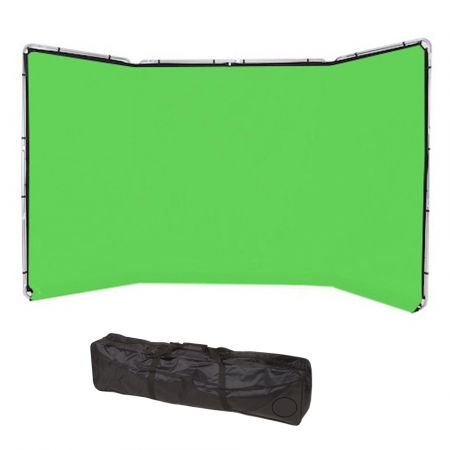 Fundaluri panoramice - Fundal Chroma Key verde Panoramic cu cadru inclus 4.2 x 2.40m