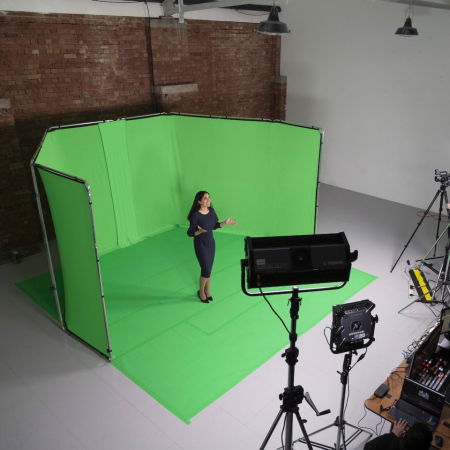 Fundal de podea din vinil 1,37m x 4m Chroma Key Green [8]