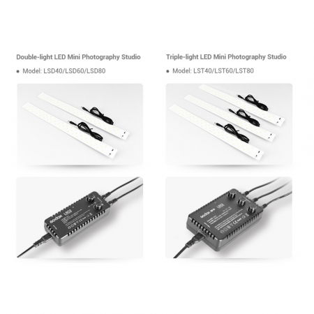 Godox Cort fotografiere 80x80cm cu 3 benzi LED [6]