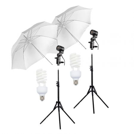 Kit lumini E27 135W cu umbrela difuzie si stativ [1]
