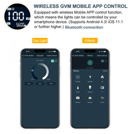 GVM KIT x 2buc SD80S LED 5600K 80W portabil si stativ [3]