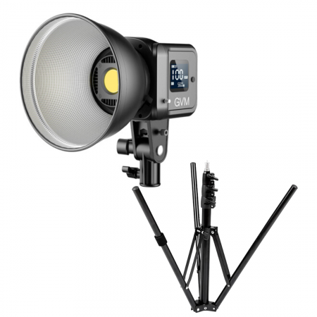 Lumini foto-video - GVM SD80S LED 5600K 80W portabil cu stativ picioare reversibile